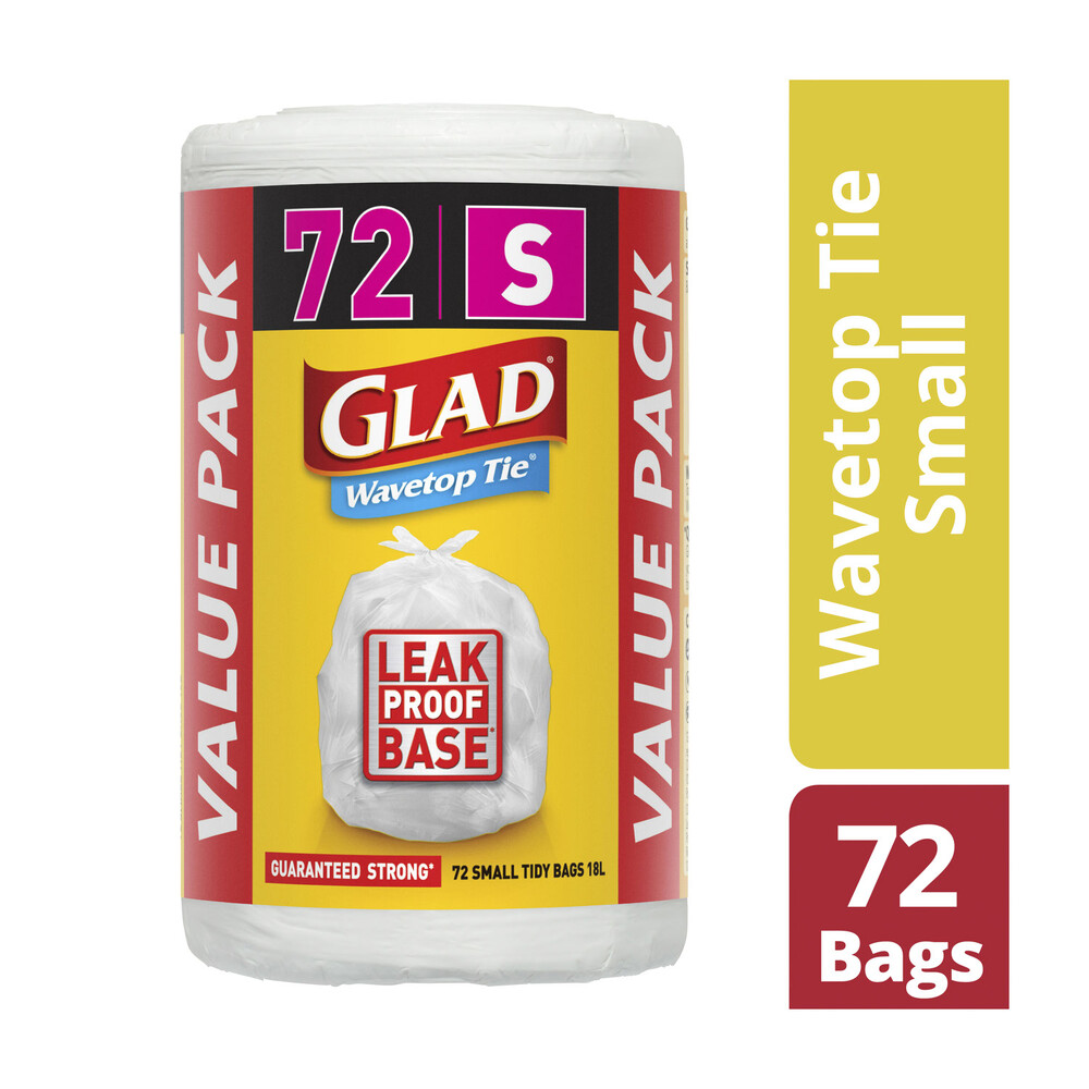Buy Glad Kitchen Tidy Bags Wavetop Tie Small 72 pack Coles