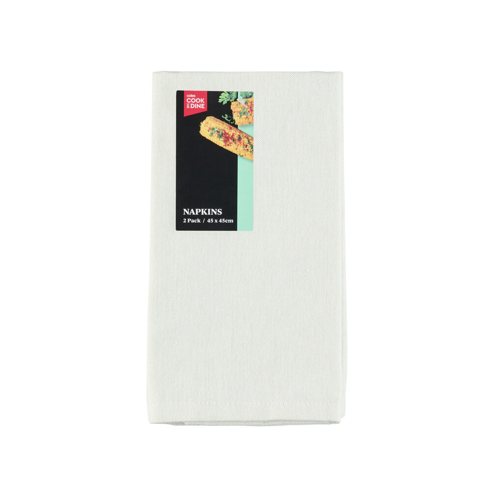 Buy Cook & Dine Napkins 2 pack Coles