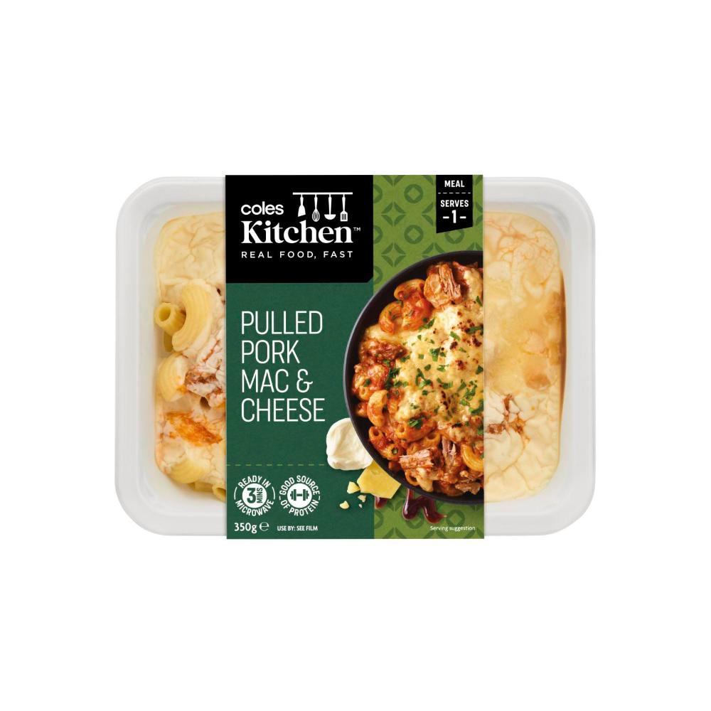 Buy Coles Kitchen Pulled Pork Mac & Cheese 350g Coles