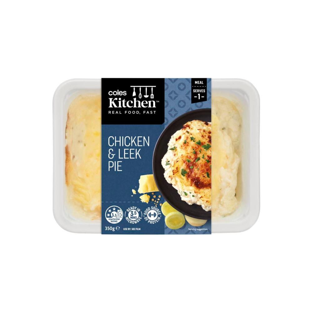 Buy Coles Kitchen Chicken Leek Pie 350g Coles