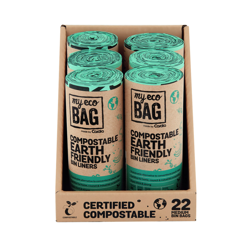 My Eco Bag Compostable Garbage Bag Bin Liner 27l 22 pack