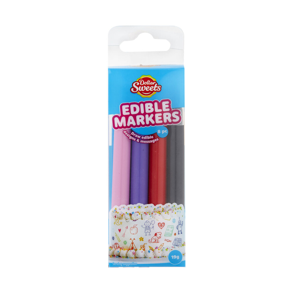 Buy Dollar Sweets Edible Markers 8 piece 19 gram Coles