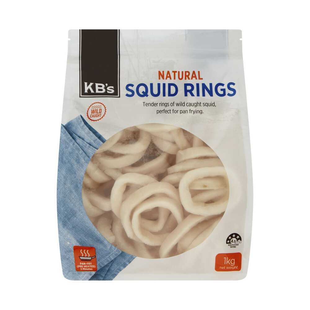 Buy KB's Natural Squid Rings 1kg | Coles