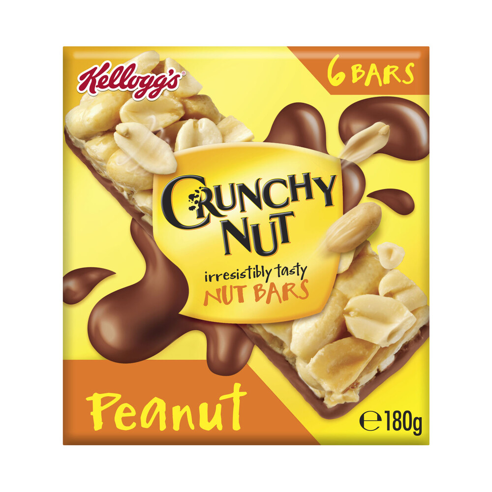 Buy Kellogg's Peanut Crunchy Nut Bars 6 pack 180g Coles