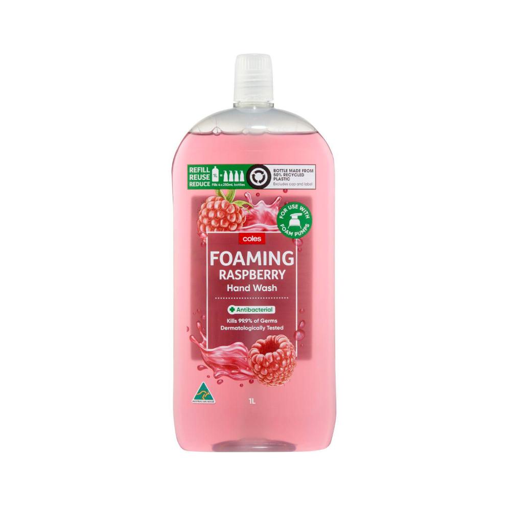 Coles Raspberry Fizz Buy Coles Foaming Handwash Raspberry 1L | Coles