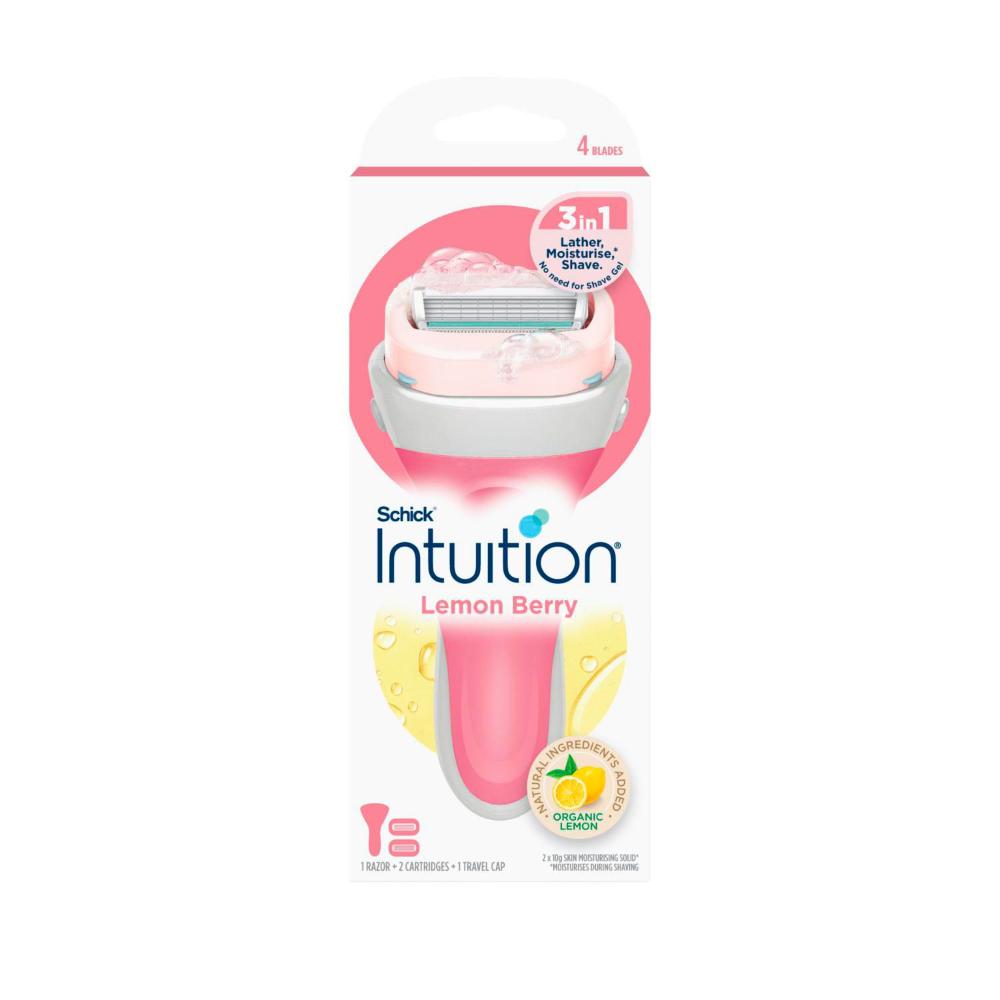 Shick Ribbon Razor Intuition Buy Schick Intuition Razor Kit Lemon Berry 1 Each | Coles