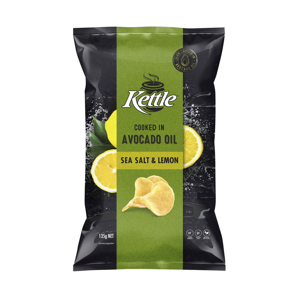 Buy Kettle Avocado Oil Sea Salt & Lemon 135g Coles