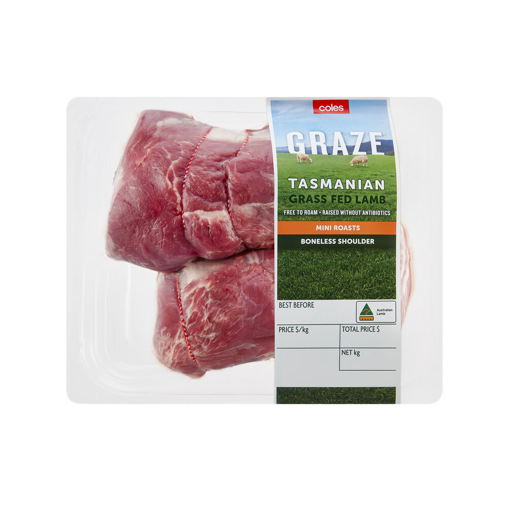 Buy Coles Graze Lamb Mini Shoulder Roast 2 Pack approx. 700g Coles