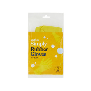 coles rubber gloves