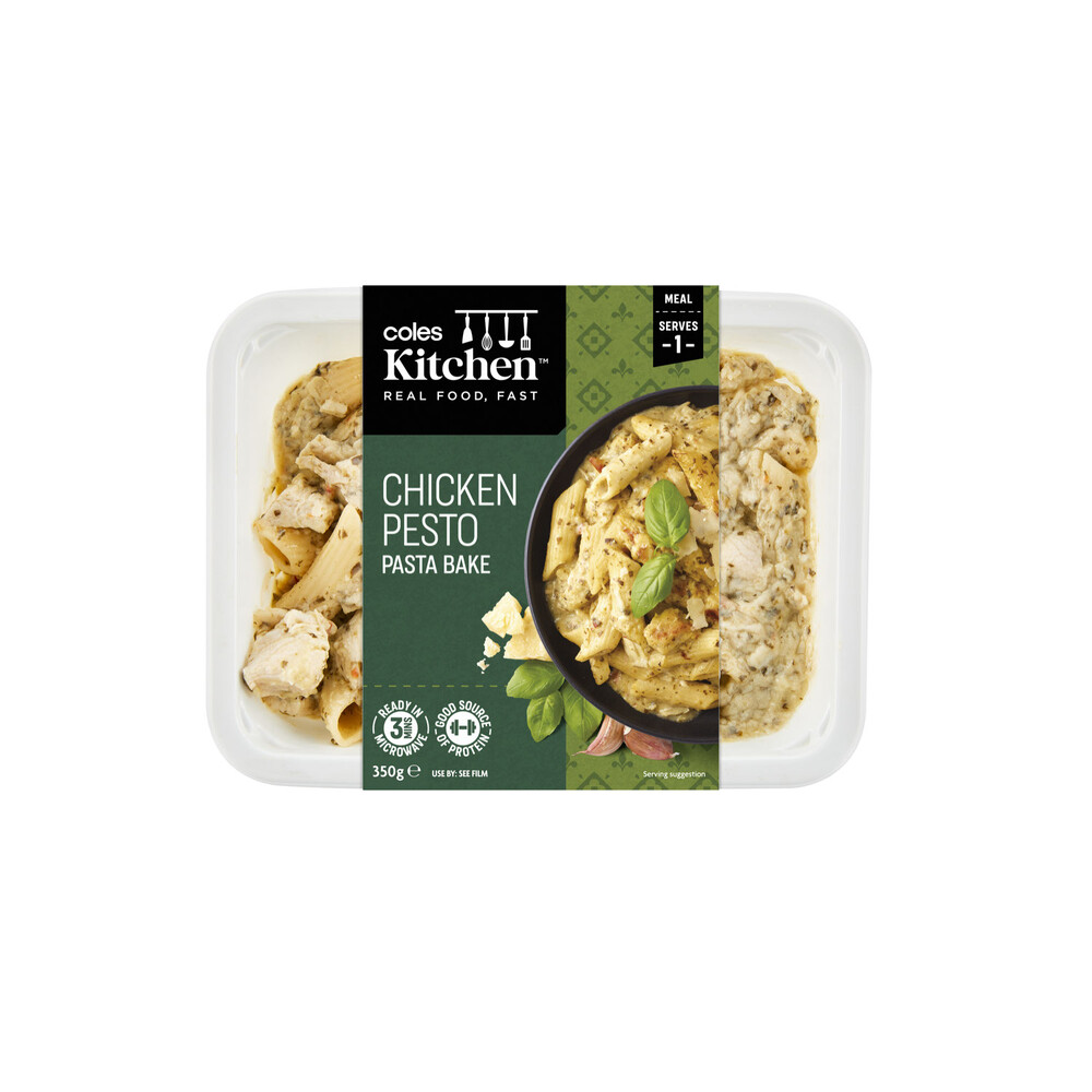 Buy Coles Kitchen Chicken Pesto Pasta Bake 350g Coles