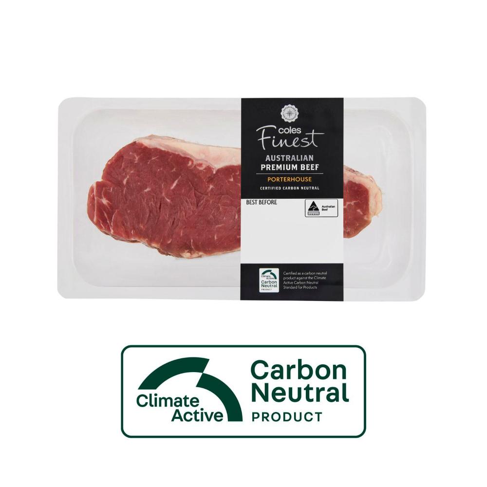 Buy Coles Finest Carbon Neutral Beef Porterhouse Steak 370g Coles