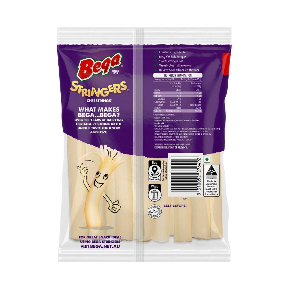 Buy Bega Dairy Stringers Original Cheese 12 Pack 240g | Coles