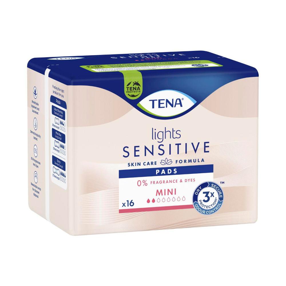 Buy Tena Pads Lights Sensitive Standard 16 pack Coles