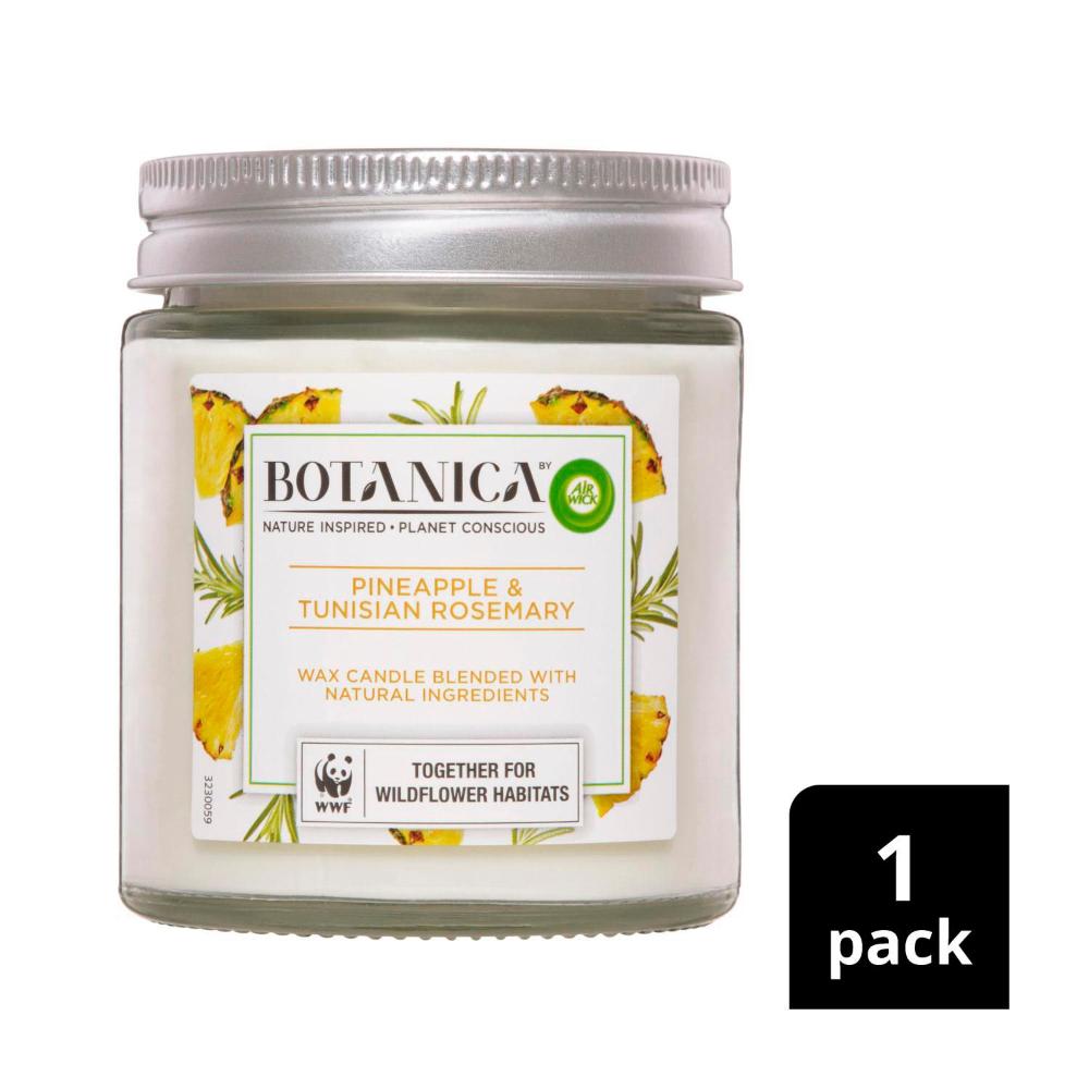 Buy Botanica Fresh Pineapple & Tunisian Rosemary Glass Candle 1 each Coles