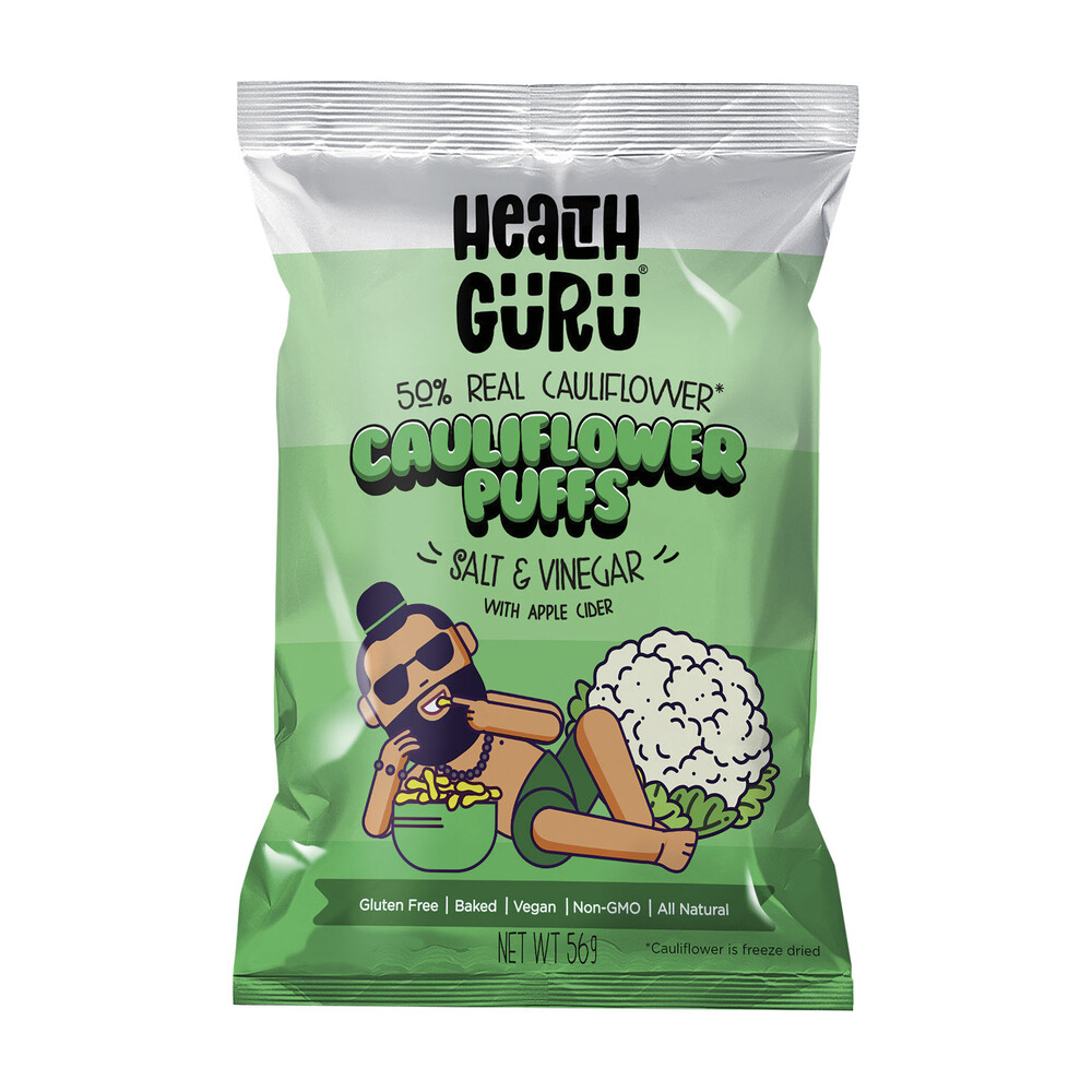 Buy Health Guru Cauliflower Puffs Salt & Vinegar 56g Coles