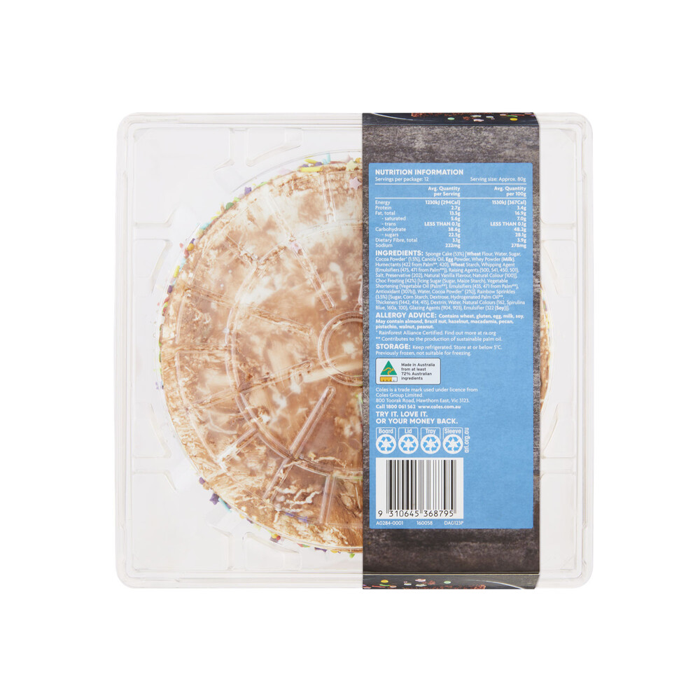 Coles Celebration Layer Cake | 970g