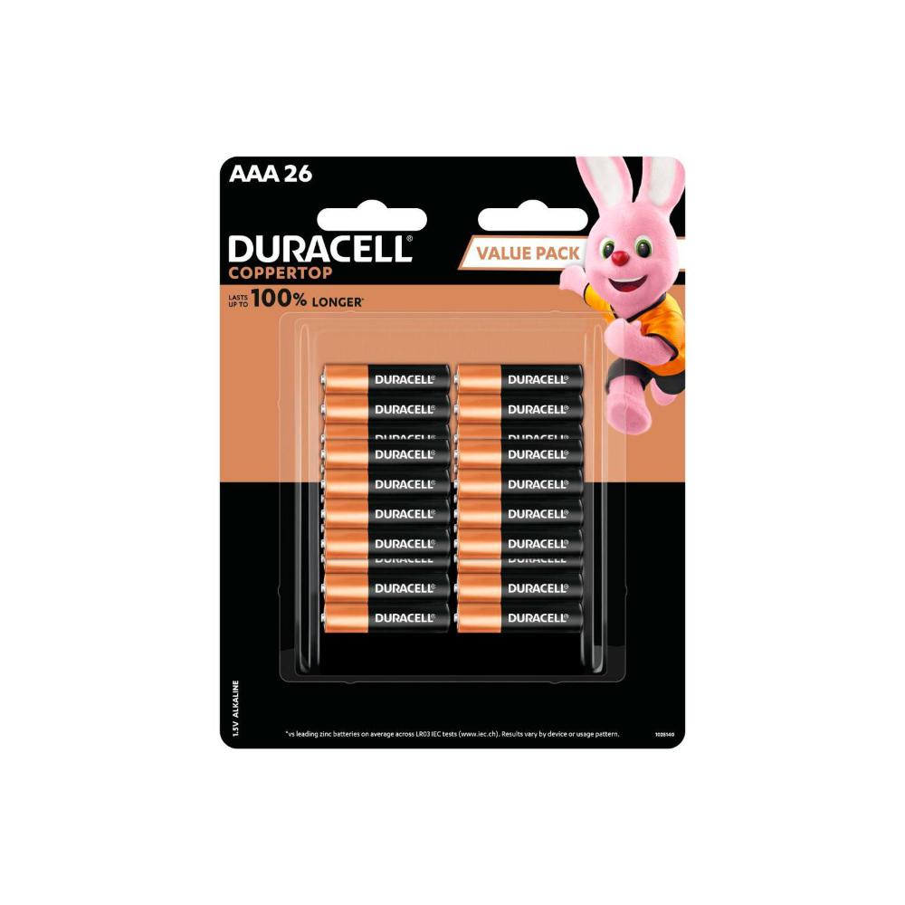 Duracell - CopperTop AAA Alkaline Batteries - Long Lasting, All-Purpose Tri Buy Duracell CopperTop AAA 4 Pack Online at Chemist Warehouse®