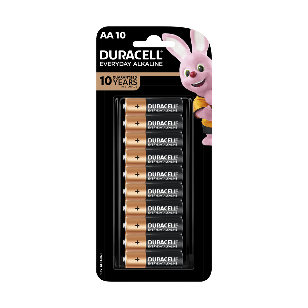 Buy Duracell Everyday Alkaline AA Alkaline Batteries 10 Pack | Coles