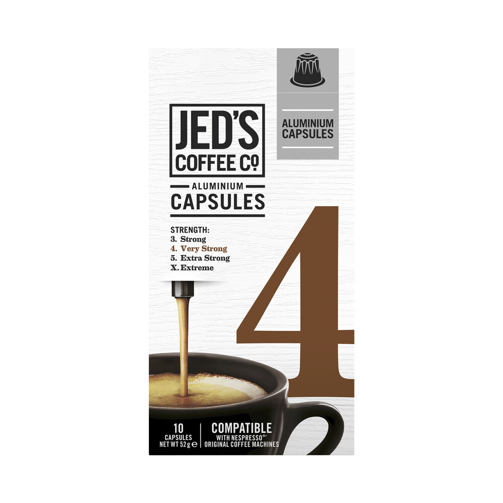 Buy Jed's No.4 Very Strong Nespresso Compatible Capsules 10 pack Coles