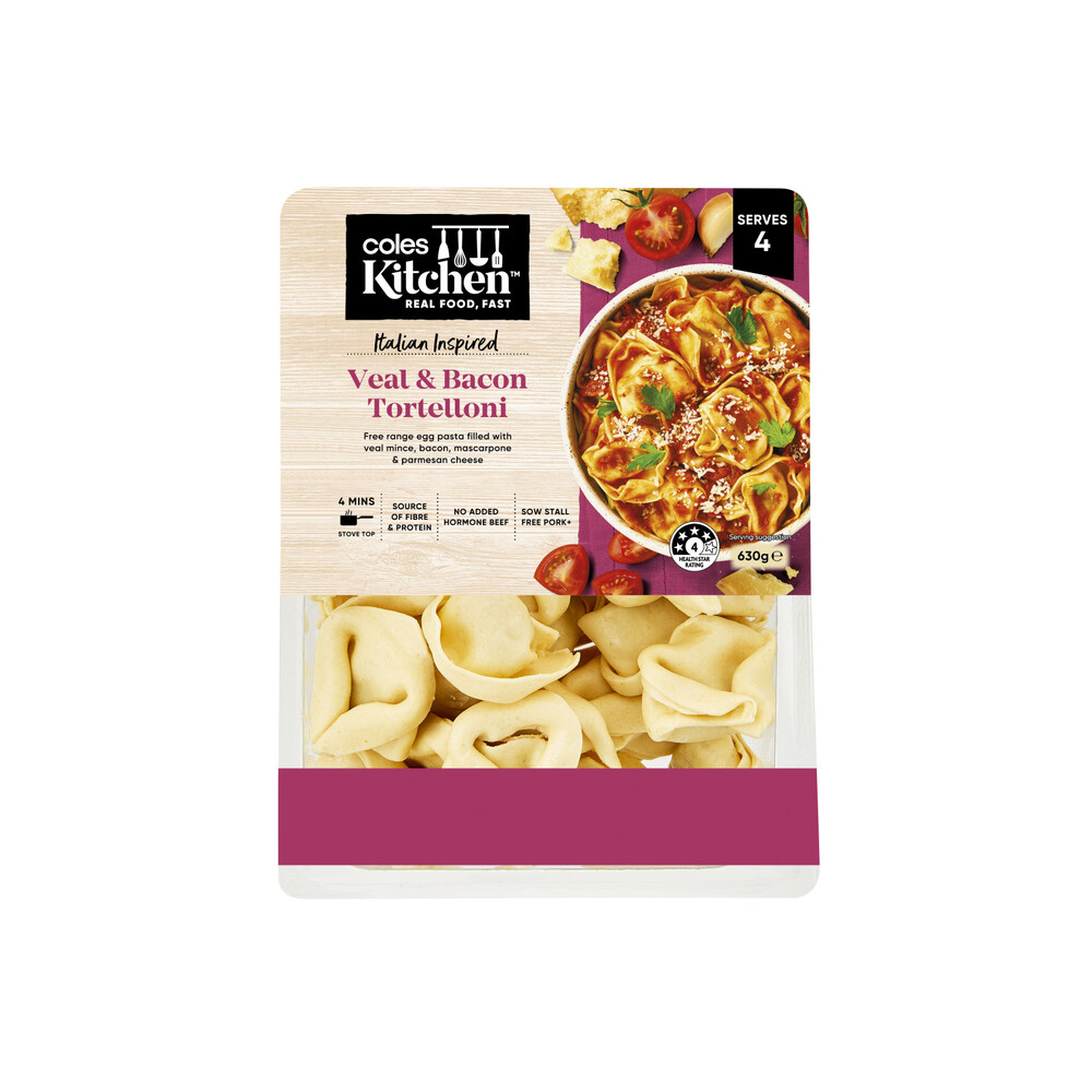 Buy Coles Kitchen Filled Pasta Tortellini Veal Bacon 630g Coles