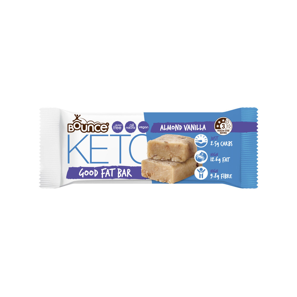Buy Bounce Keto Good Fat Bar Almond Vanilla 35g Coles