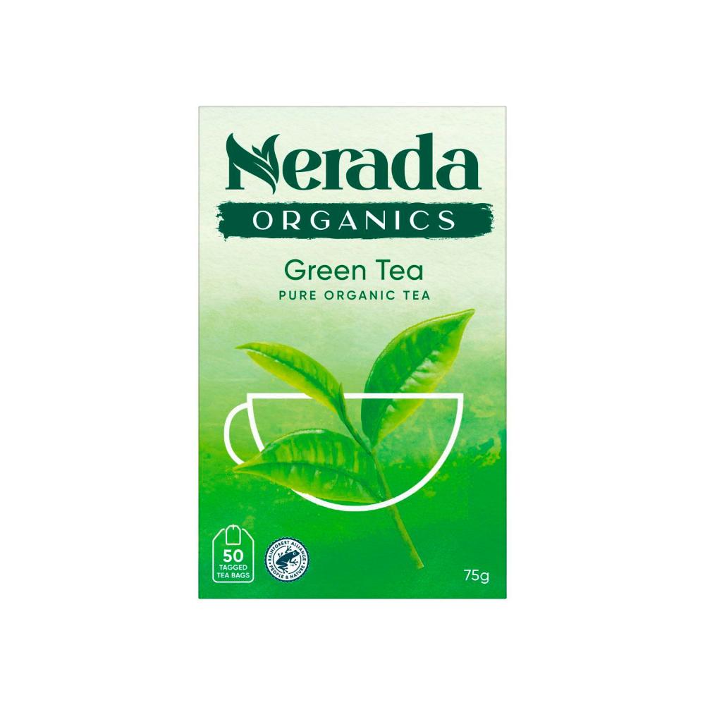Buy Nerada Organics Pure Green Tea Bags 50 pack 75g Coles