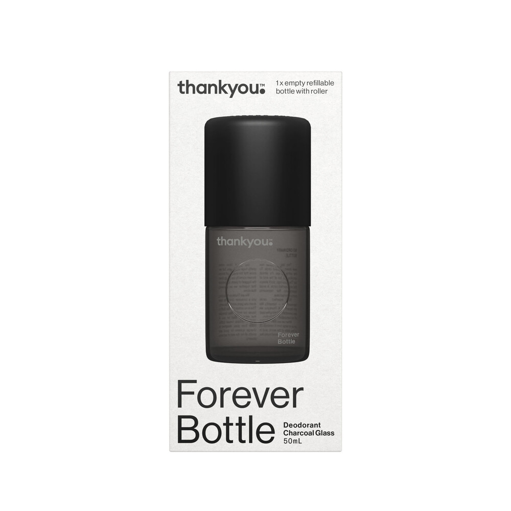 Buy Thankyou Forever Bottle Glass Black 50mL Coles