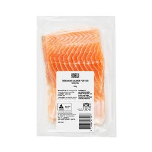 Coles Tasmanian Salmon Portion Skin On, 200 g, catalogue pack image