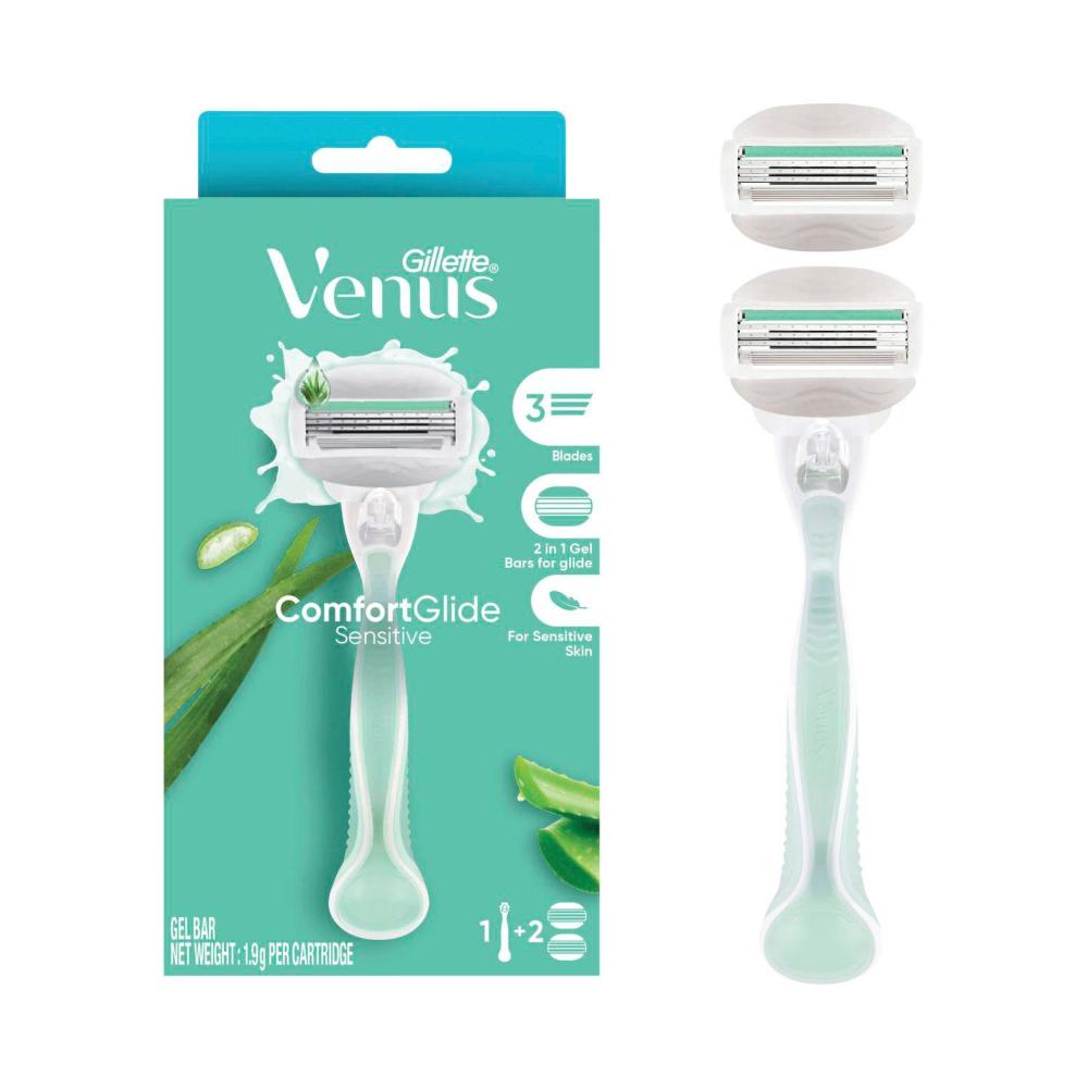 Buy Gillette Venus Comfortglide Sensitive Razor 2 pack Coles