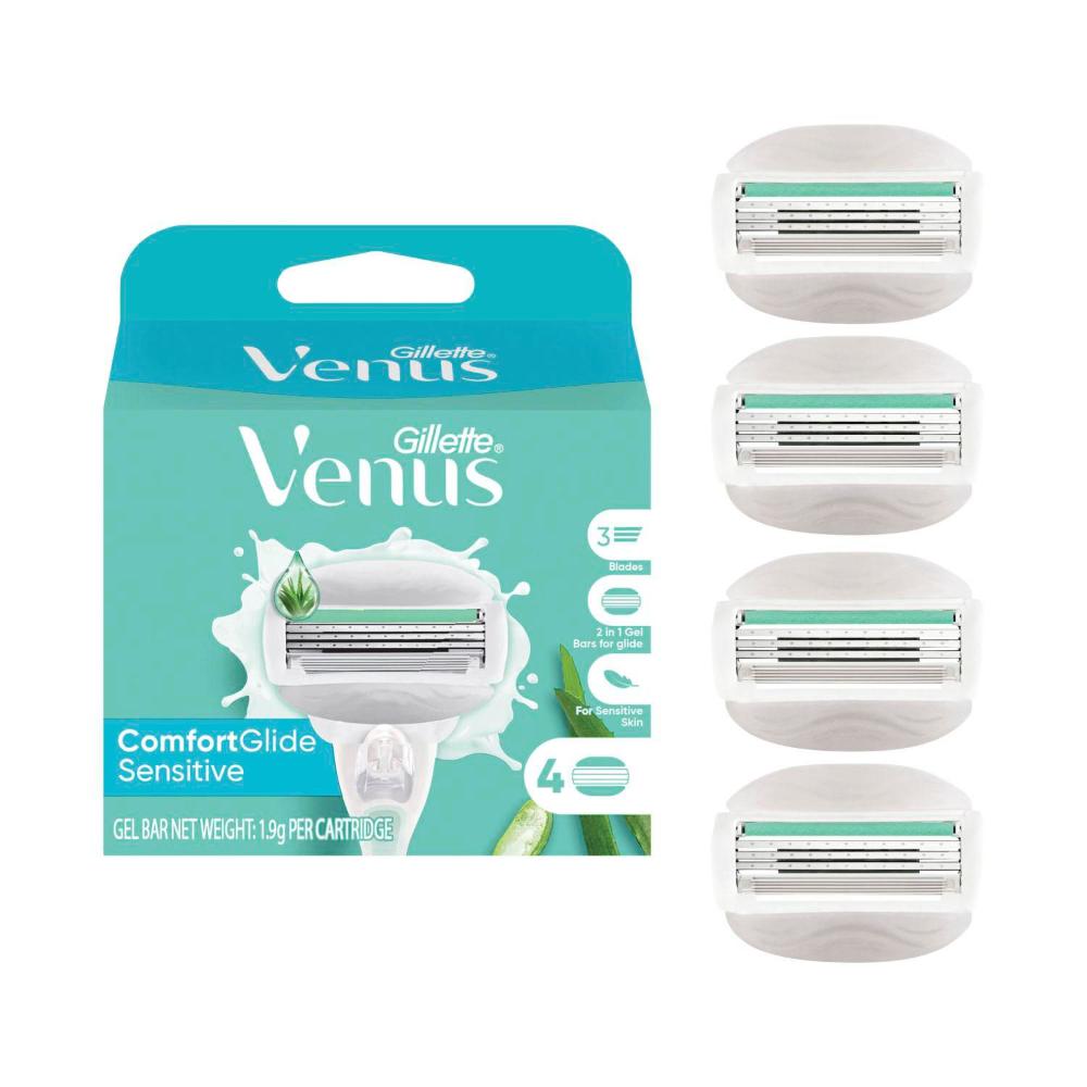 Buy Gillette Venus Comfortglide Sensitive Razor Blades 4 pack | Coles