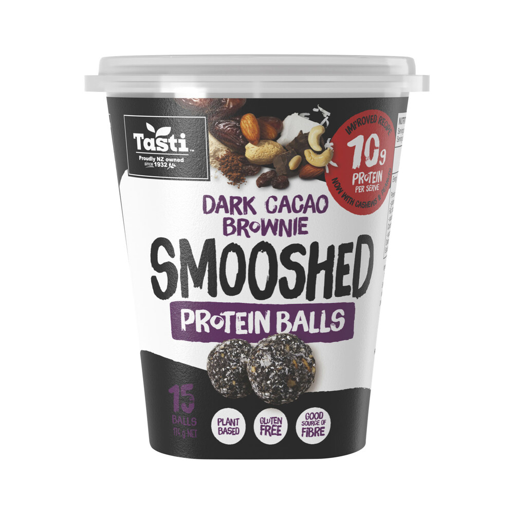 Buy Tasti Smooshed Dark Cacao Brownie Protein Balls 174g Coles