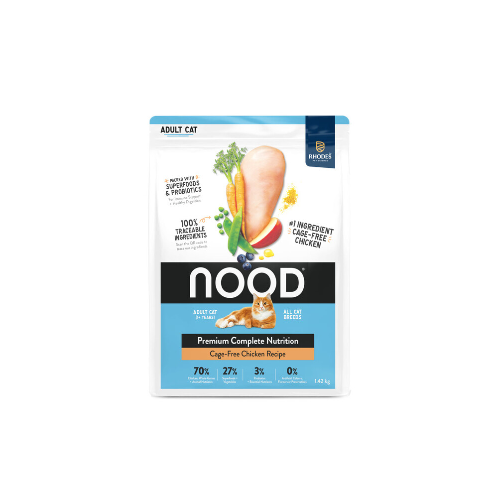 Buy Nood Dry Cat Food Cage Free Chicken Recipe 1.42kg Coles