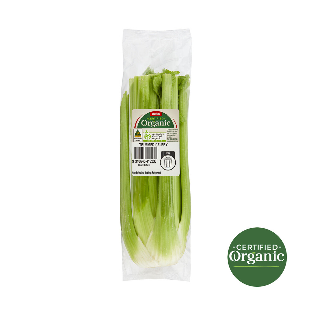 Buy Coles Organic Trimmed Celery 1 each Coles