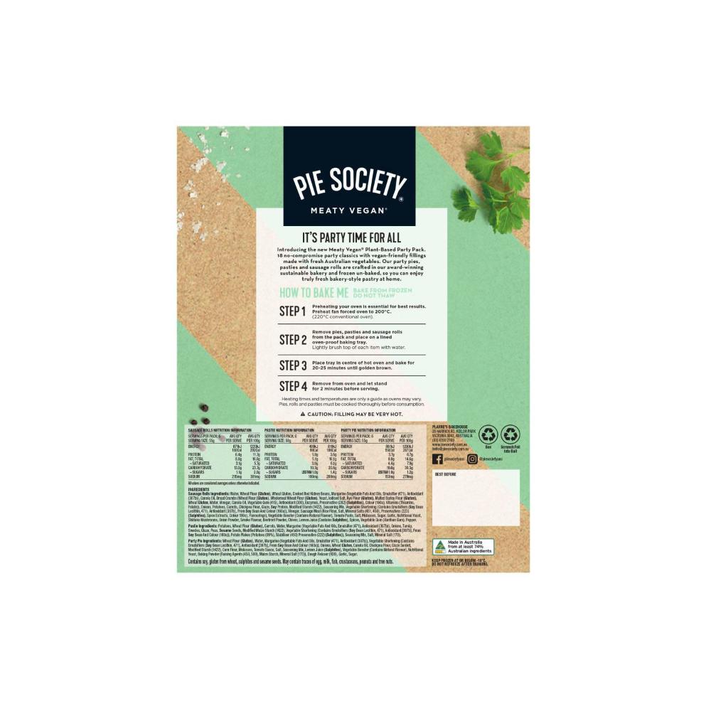 Pie Society Plant Based Party Pack | 960g