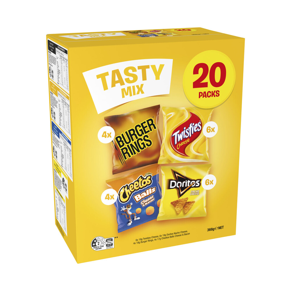 Smith's Tasty Mix Potato Chips Variety Multipack of 20 Pack | 368g