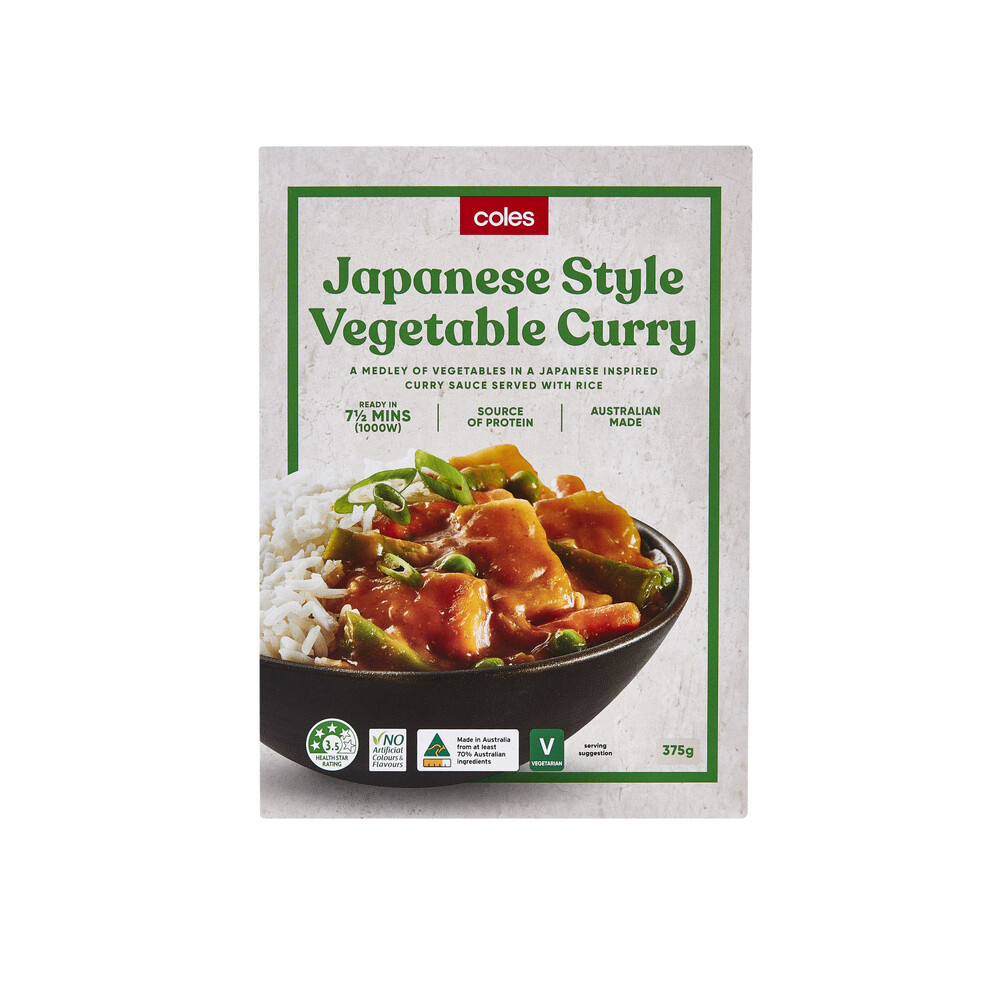 Buy Coles Japanese Style Vegetable Curry 375g Coles