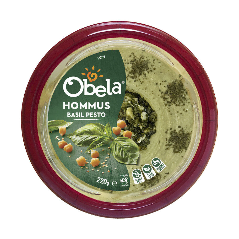 Buy Obela Dip Hommus Garnished Basil Pesto 220g Coles