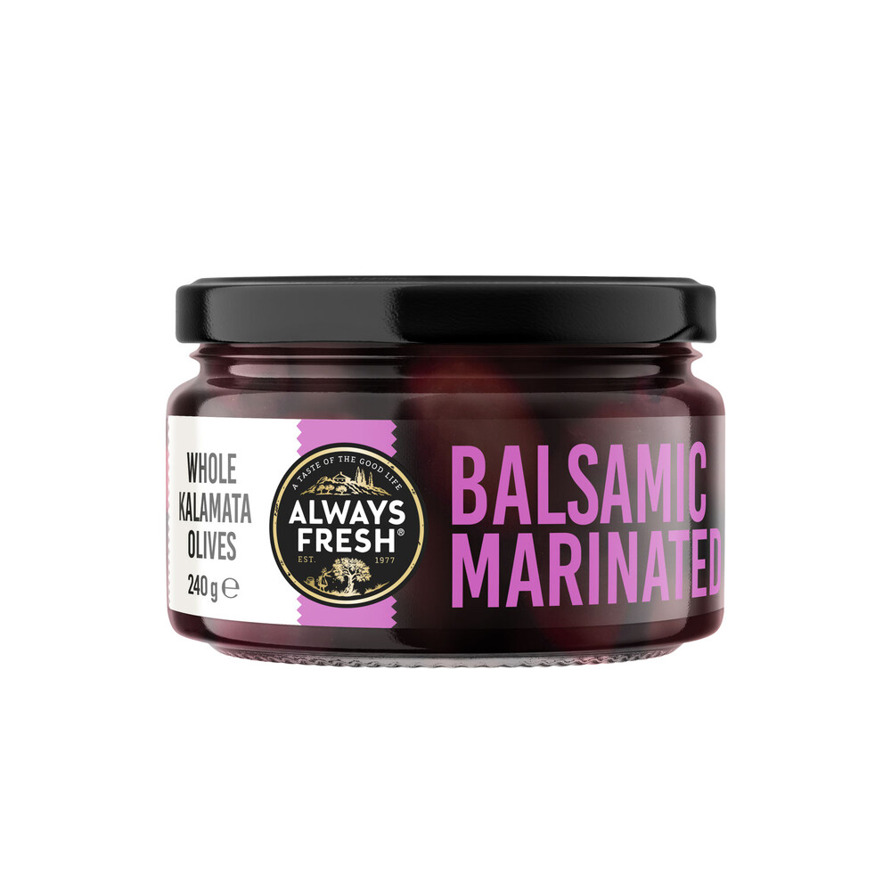 Buy Always Fresh Deli Style Whole Balsamic Kalamata Olives 240g Coles
