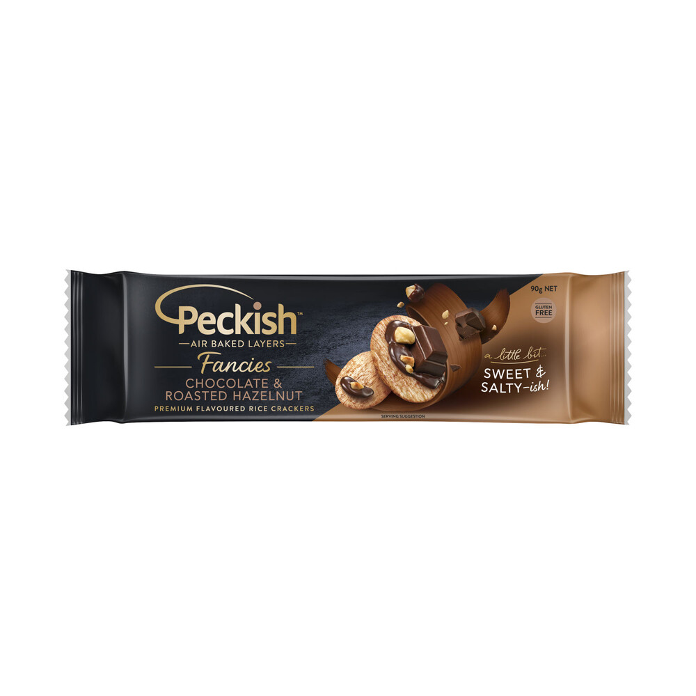 Buy Peckish Fancies Rice Cracker Chocolate Hazelnut 90g Coles