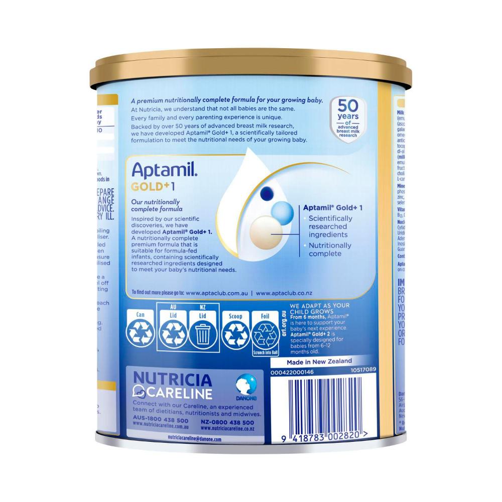 Buy Aptamil Gold+ Baby Infant Formula From 0-6 Months 900g Coles