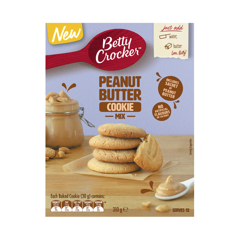 Buy Betty Crocker Peanut Butter Cookie 310g Coles