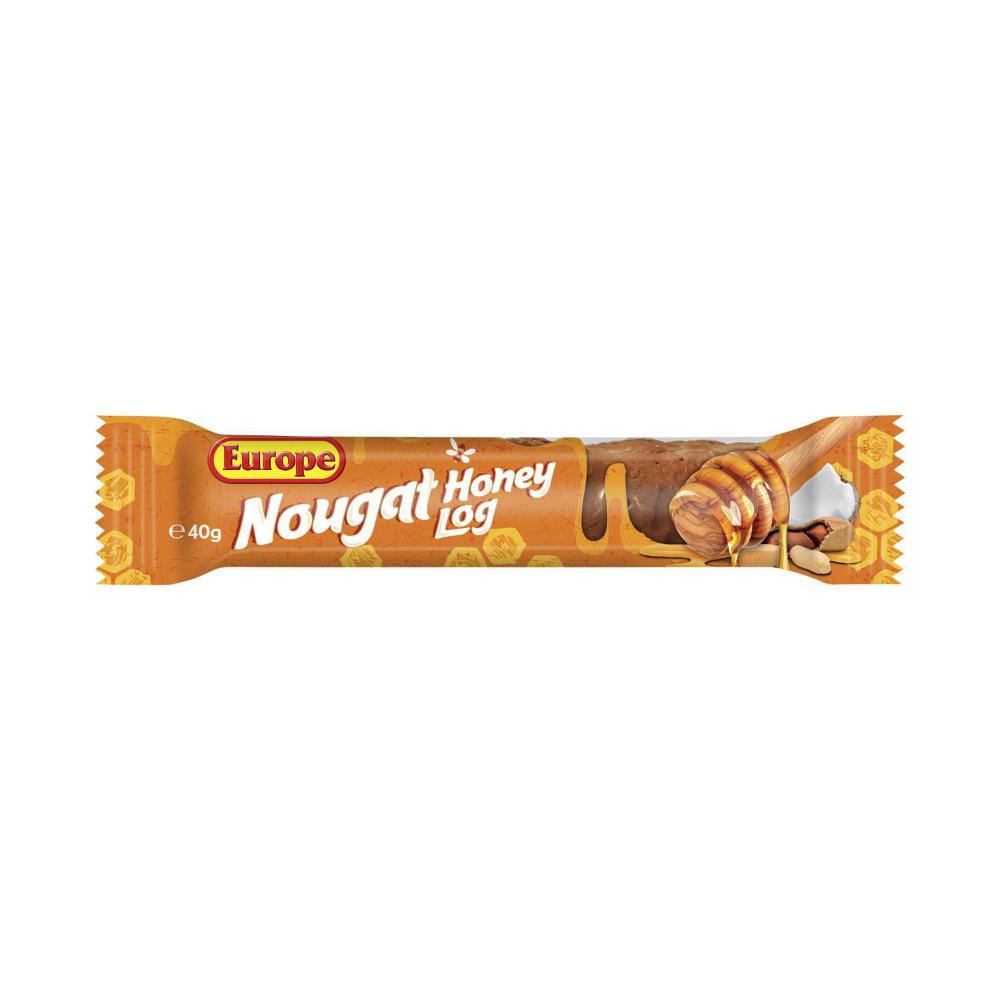 Buy Europe Nougat Honey Log Chocolate Bar 40g | Coles