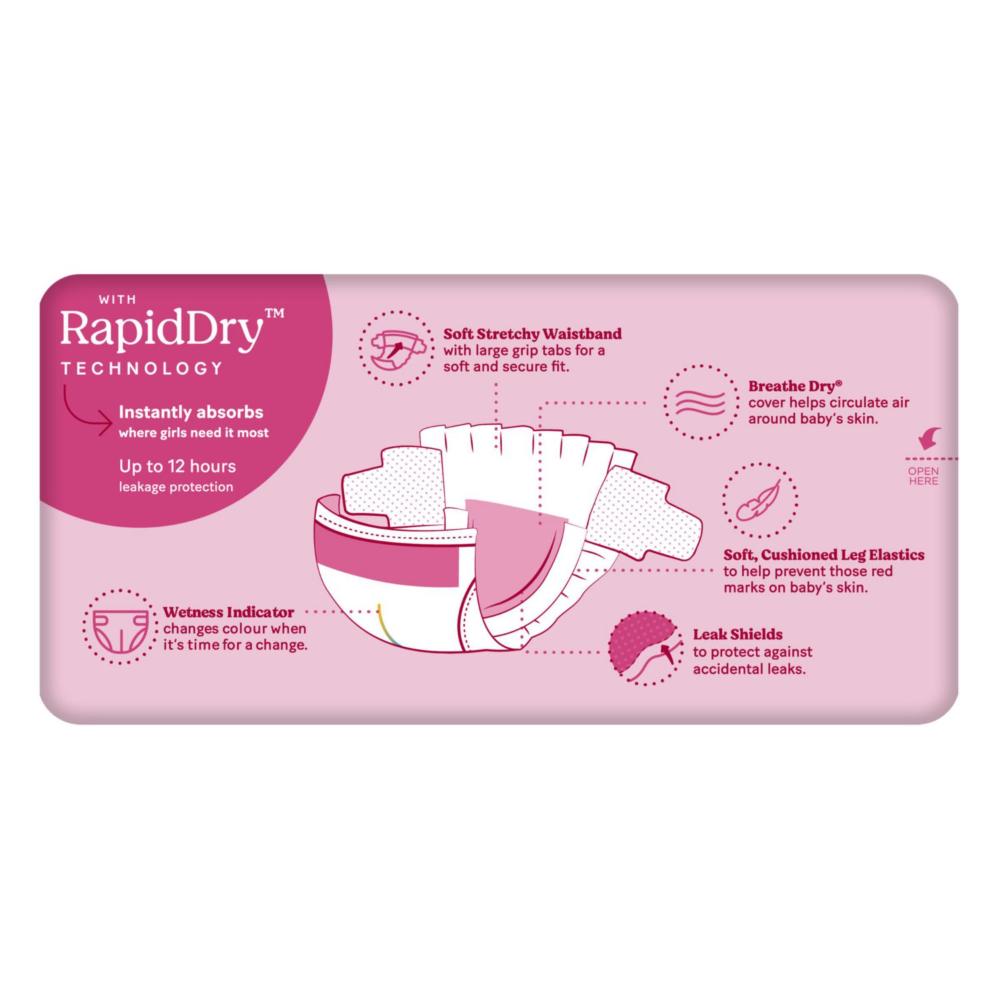 Huggies Ultra Dry Nappies Girls Size 3 (6-11kg) | 44 pack