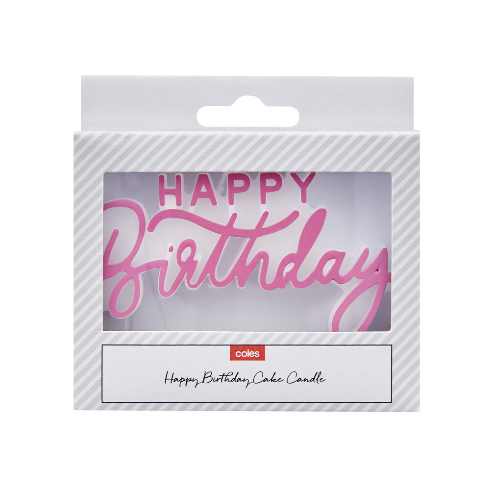 Buy Coles Happy Birthday Cake Candle 1 each Coles