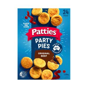 Patties Frozen Party Classic Beef Pies 24 Pack Coles Online