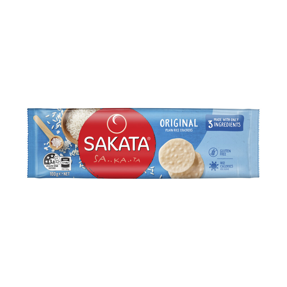Buy Sakata Plain Rice Crackers Gluten Free 100g Coles