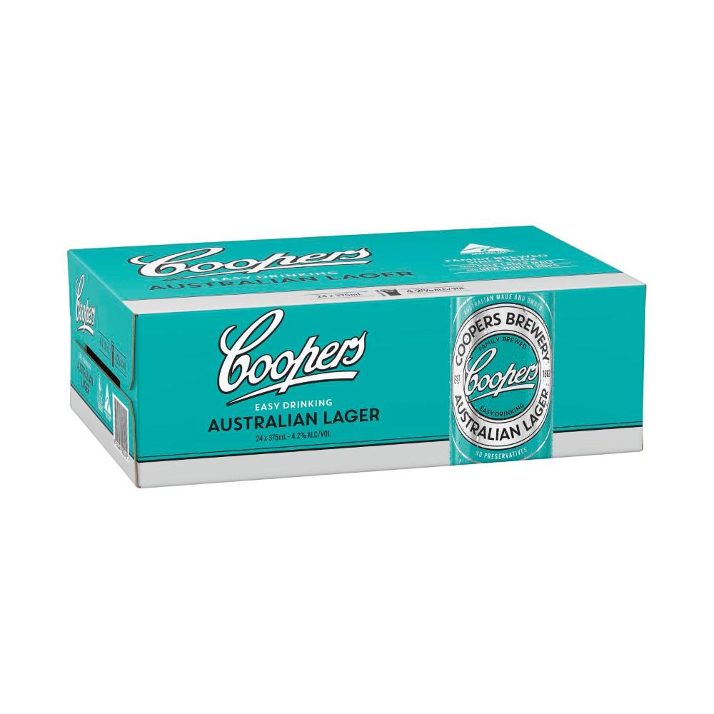 Buy Coopers Australian Lager Can 375mL 24 Pack Coles