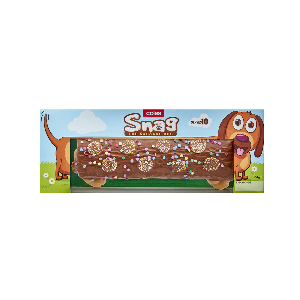 Buy Coles Snag Sausage Dog Cake 534g Coles