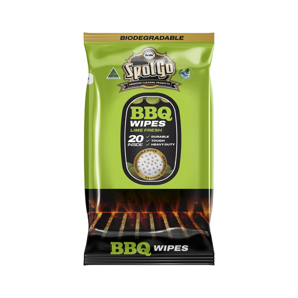 Buy Spotgo Heavy Duty Biodegradable BBQ Wipes 20 pack Coles
