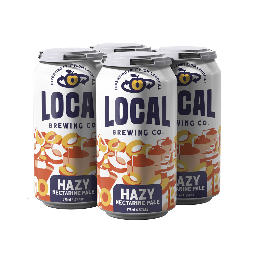 Buy Local Brewing Surplus Nectarine Hazy Pale Can 375mL 4 Pack Coles